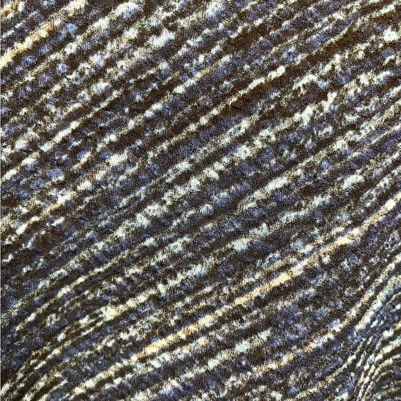 Catherines Blue Striped Asymmetrical Boho Tunic Top 1X Flowy Draped Plus Size - Picture 5 of 5